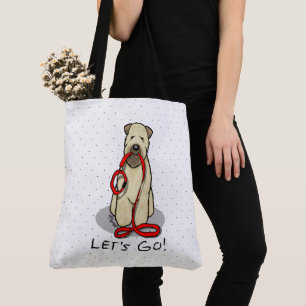 Let's Go! Walk Wheaten Terrier Dog (wheaten 1b2) Tote Bag