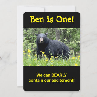 Let's Go Wild Animal Zoo First Birthday Invitation