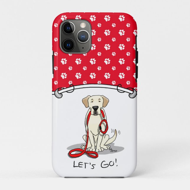Let's Go! Yellow Lab Labrador Retriever Dog Cute Case-Mate iPhone Case (Back)
