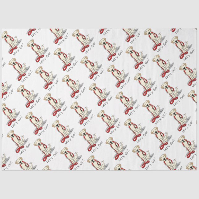 Let's Go! Yellow Labrador Retriever - Cute Dog Tissue Paper (Front)