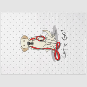 Let's Go! Yellow Labrador Retriever - Cute Dog Tissue Paper