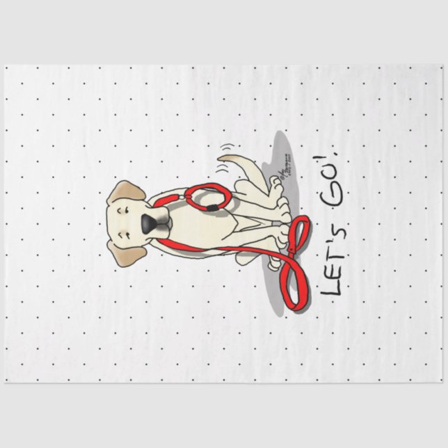 Let's Go! Yellow Labrador Retriever - Cute Dog Tissue Paper (Front)