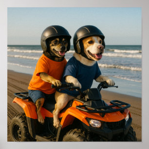 "Let's God ATVing" Poster