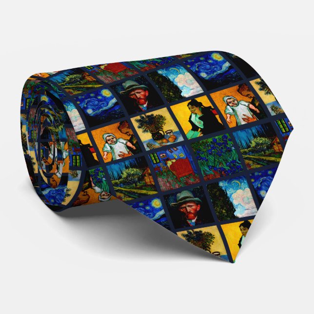 Let's Gogh Crazy Tie (Rolled)