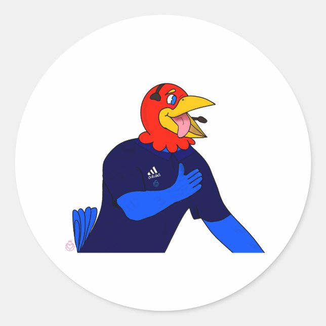 Lets goo jayhawk classic round sticker (Front)