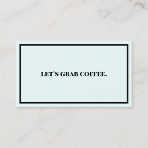 Let's Grab Coffee Business Card