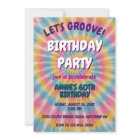 Let's Groove Tie Dye Birthday Party Invitation