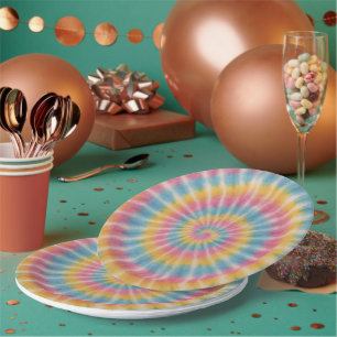 Let's Groove Tie Dye Paper Plates