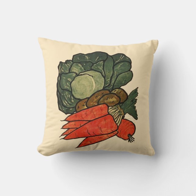 Let's Grow a Vegetable Garden Cushion (Front)
