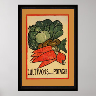 Let's Grow a Vegetable Garden Poster