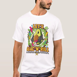 Let's Guac 'n' Roll" Rocker Avocado T-shirt