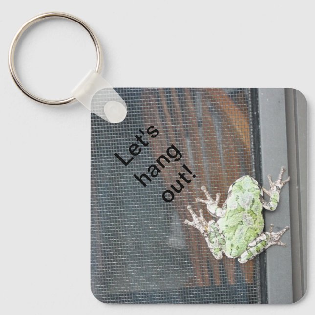 Let's Hang Out Aluminium Square Keychain (Front)