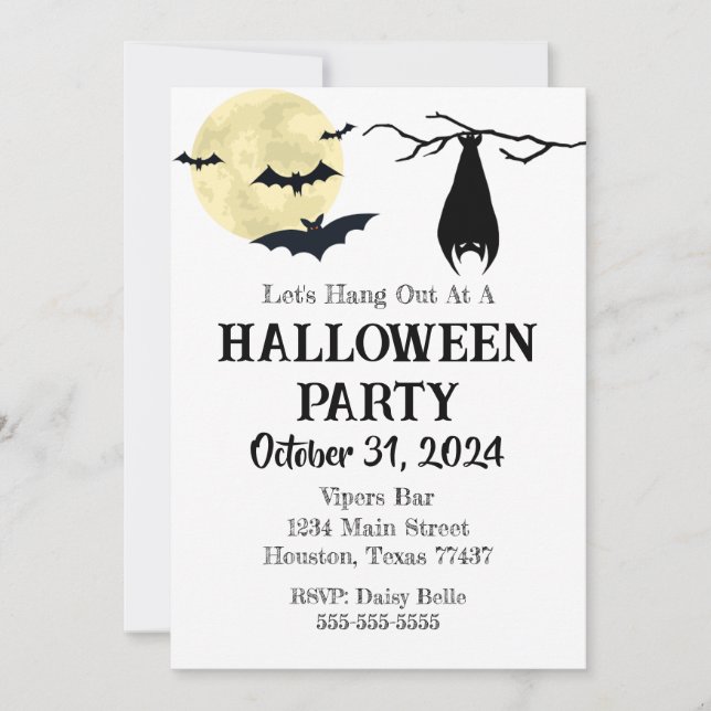 Let's Hang Out Invitation (Front)