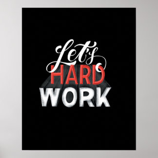 Lets hard rock. Mysic player motivation phrase. Poster