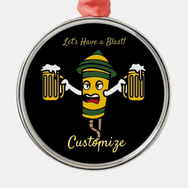 Let's Have a Blast Thunder-Cove Metal Tree Decoration (Front)