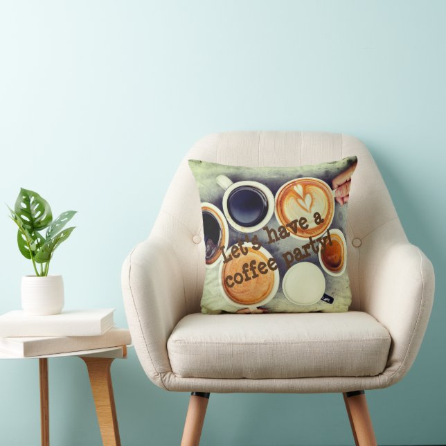 Let's have a coffee party pillow (Chair)