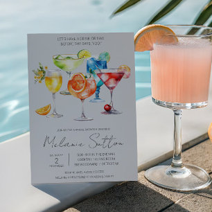 Let's Have A Drink!  Cocktail Drinks Bridal Shower Invitation