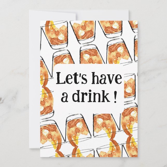 Let's have a drink ! invitation (Front)