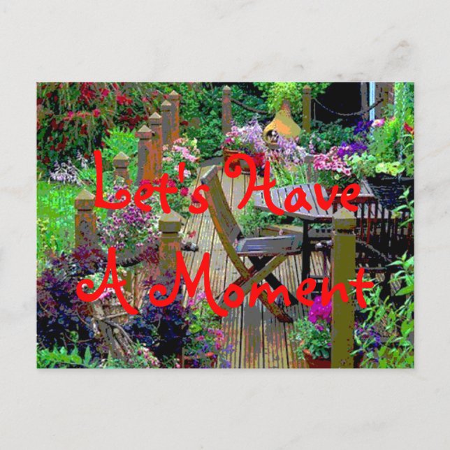 Let's Have A Moment Postcard (Front)