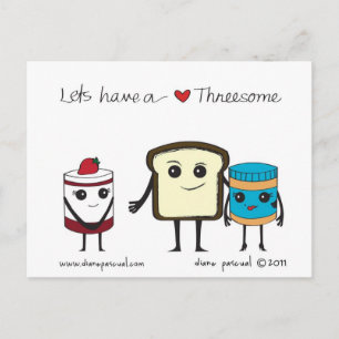 Let's Have a threesome! Postcard