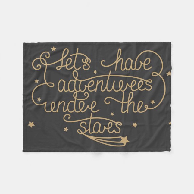 Lets Have Adventures Fleece Blanket (Front (Horizontal))
