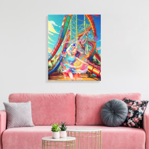 Let's Have Fun,Life a Roller Coaster Canvas Print