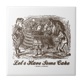 Let's Have Some Cake (Alice Unicorn Lion) Tile