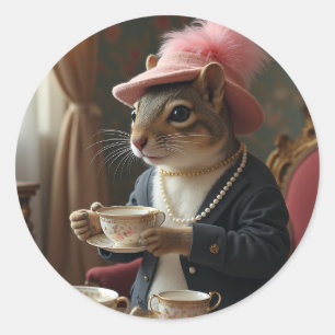 Let's Have Tea Classic Round Sticker