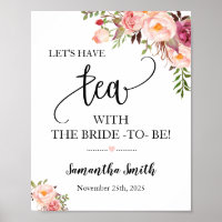 Let's have tea with bride to be pink boho wedding