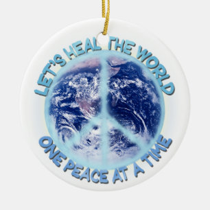 Let's heal the World Ceramic Tree Decoration