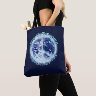 Let's heal the World one Peace at a Time ☮ Tote Bag
