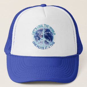 Let's heal the World One Peace at a Time Trucker Hat