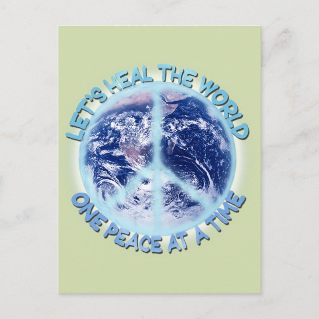Let's heal the World Postcard (Front)
