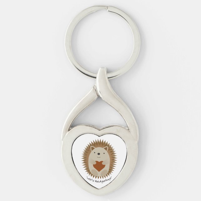 Lets Hedgehug Hegehog Key Ring (Front)