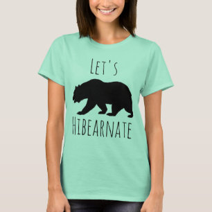 Let's Hibearnate Black Bear Silhouette T-Shirt
