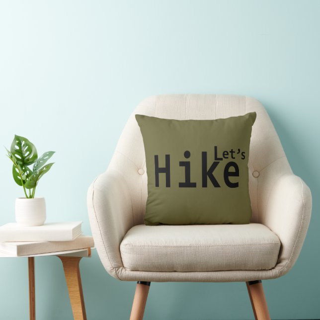 lets hike motivational hiking sayings for hikers cushion (Chair)