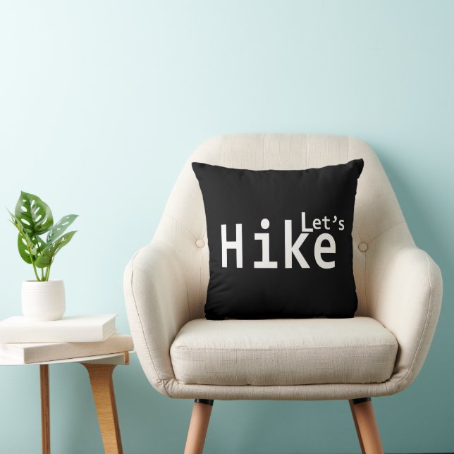 lets hike motivational hiking sayings for hikers cushion (Chair)