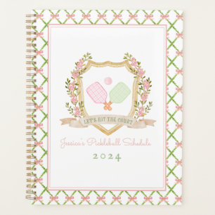 Let's Hit the Court Preppy Pink Pickle Ball Planner
