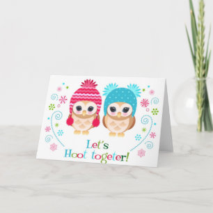 Let's hoot together holiday card