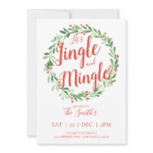 Let's Jingle and Mingle Holiday Party Invitation