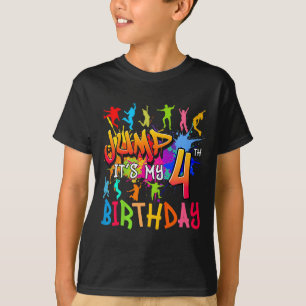 Lets Jump Its My 4th Birthday Trampoline Bday Matc T-Shirt