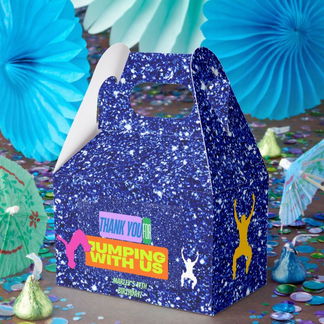 Let's Jump Party Bounce Neon Trampoline Park  Favour Box (Party)