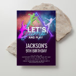 Let's Jump Party Neon Trampoline Birthday Invitation<br><div class="desc">Let's Jump Party Neon Trampoline Birthday Invitation</div>