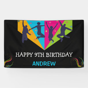Let's Jump Party Trampoline  jump Birthday  Banner