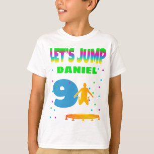 Let's Jump Trampoline Birthday Boy T-Shirt