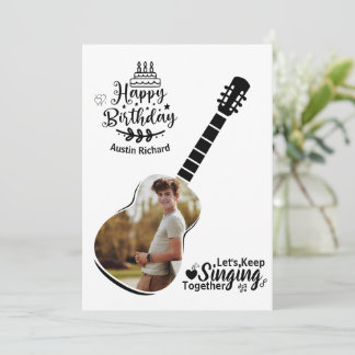 Let's Keep Singing Happy Birthday Photo card