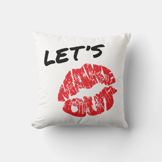 Let's Kiss / Let's Make Out Cushion (Front)