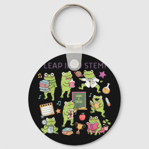 Let's learn cute frog teacher animal lover student key ring
