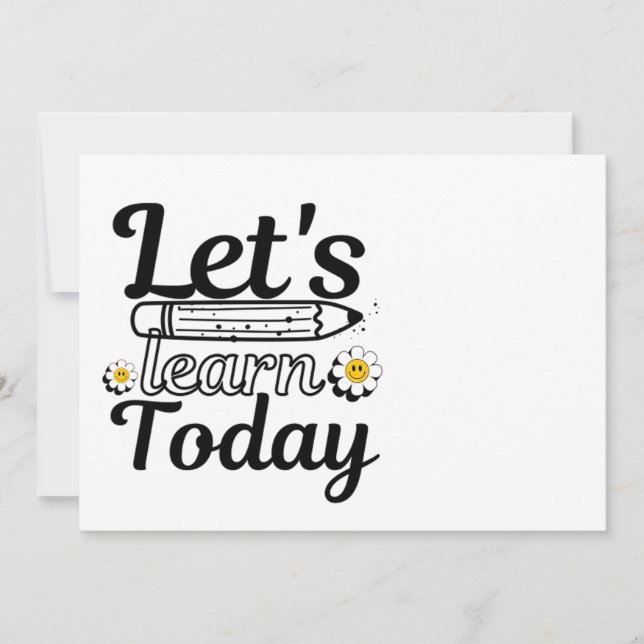 Let's Learn Today Teacher Holiday Card (Front)