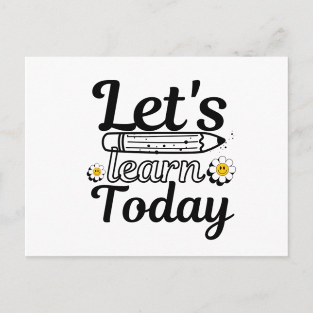 Let's Learn Today Teacher Postcard (Front)